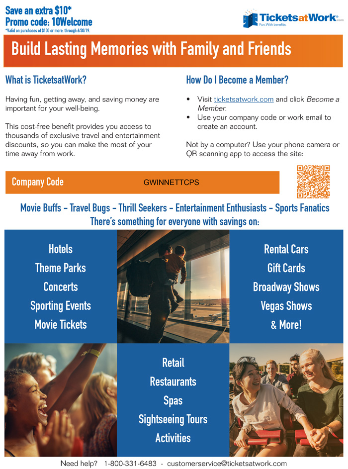 Tickets-At-Work Discounts for GCPS Employees!