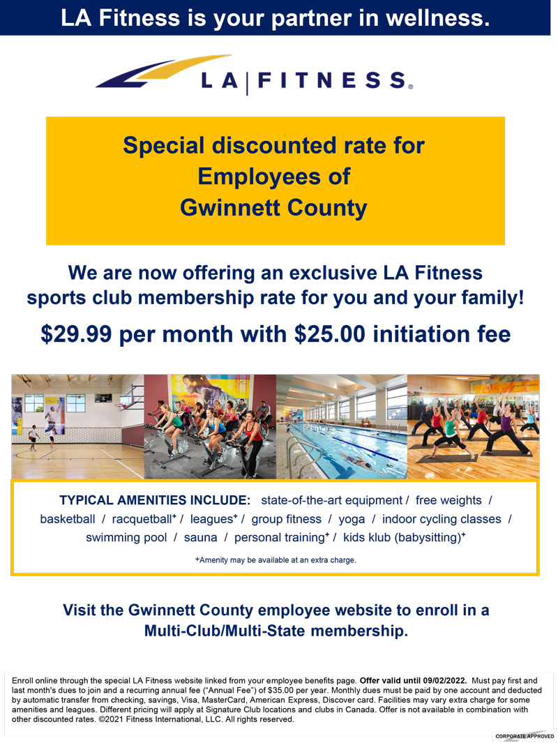 Discounted Membership for GCPS Employees at L.A. FITNESS