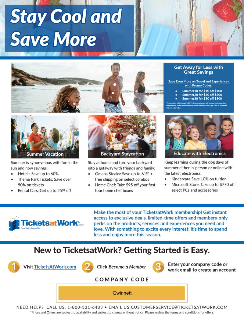 TicketsAtWork Discounts for GCPS Employees! County Public