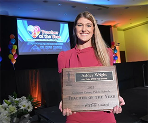 Paul Duke STEM High School’s Ashley Wright named Gwinnett County Public Schools’ overall Teacher of the Year